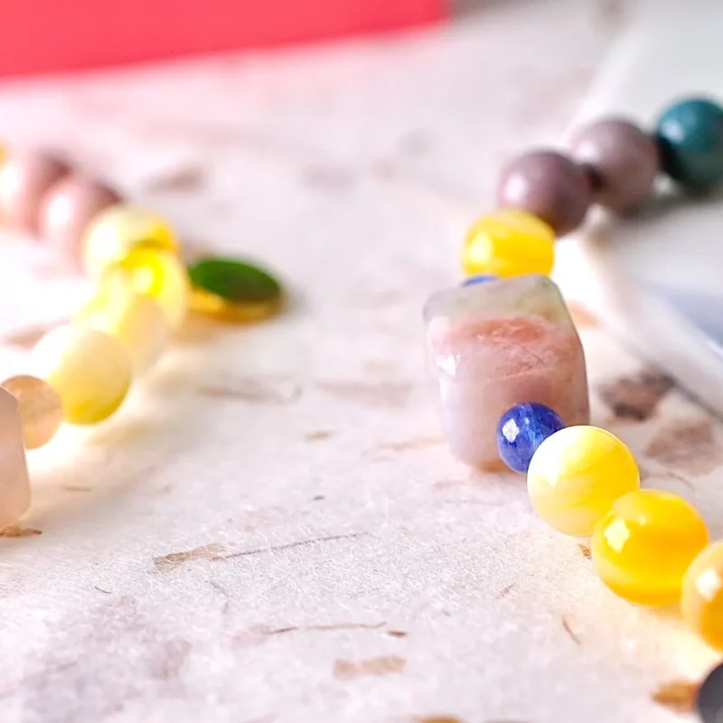 典藏原創｜蜜糖果香：小朋友的純粹光彩｜黃金貝 x 阿拉善 x 櫻花瑪瑙