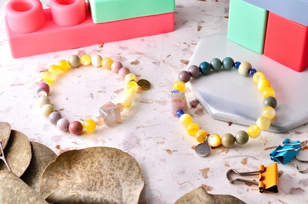 典藏原創｜蜜糖果香：小朋友的純粹光彩｜黃金貝 x 阿拉善 x 櫻花瑪瑙