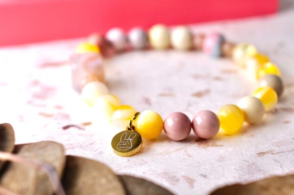 典藏原創｜蜜糖果香：小朋友的純粹光彩｜黃金貝 x 阿拉善 x 櫻花瑪瑙