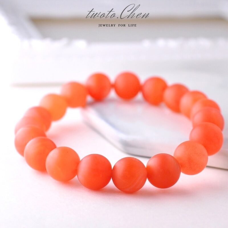 【初心．赤玉】嚴選磨砂南紅瑪瑙 手串