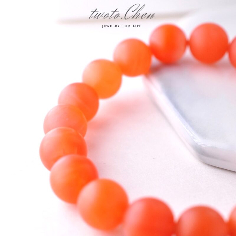 【初心．赤玉】嚴選磨砂南紅瑪瑙 手串