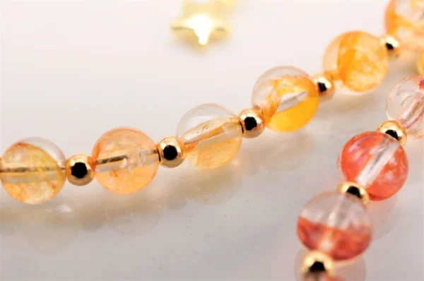 復古系列｜典睛黃膠：專注事業與內在定力｜花珀 x 黃膠花 x 鈦晶