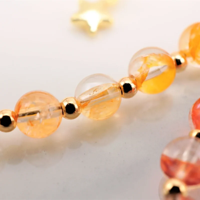 復古系列｜典睛黃膠：專注事業與內在定力｜花珀 x 黃膠花 x 鈦晶