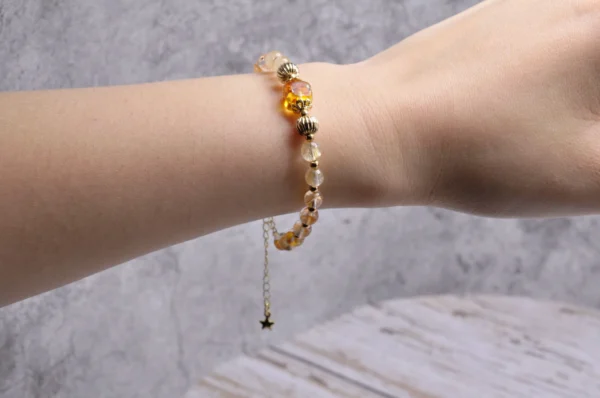 復古系列｜典睛黃膠：專注事業與內在定力｜花珀 x 黃膠花 x 鈦晶