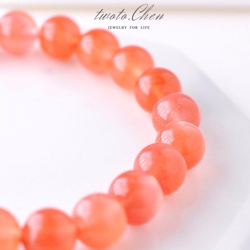 【鴻運 • 紅韻】| 嚴選南紅瑪瑙手串 微距